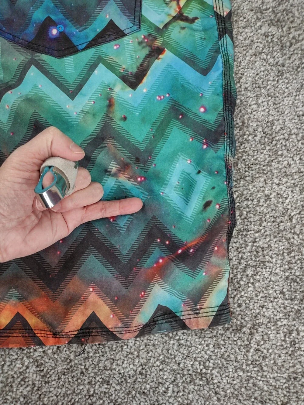 Beautiful Giant Boardshorts Men 38 Galaxy Diamond Tie Dye Hybrid Swim Trunks